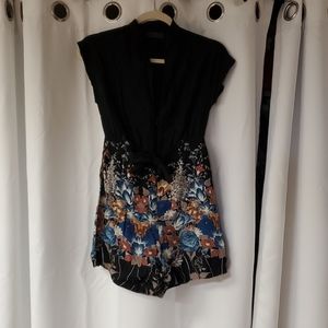 Black and floral rompers size small